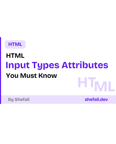 HTML Input Types and Attributes