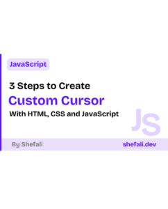 Custom Cursor with HTML, CSS, and JavaScript