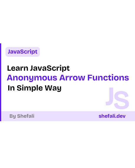 JavaScript Anonymous and Arrow Functions