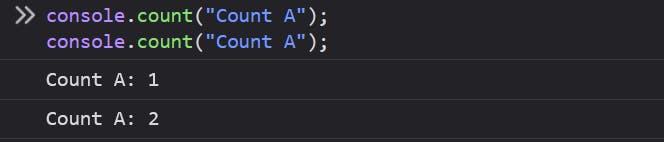 console.count()
