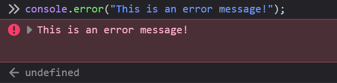 console.error()