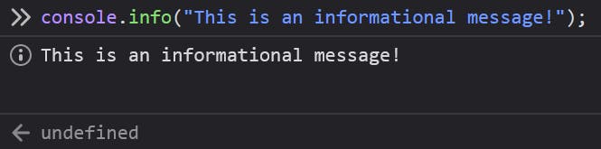 console.info()