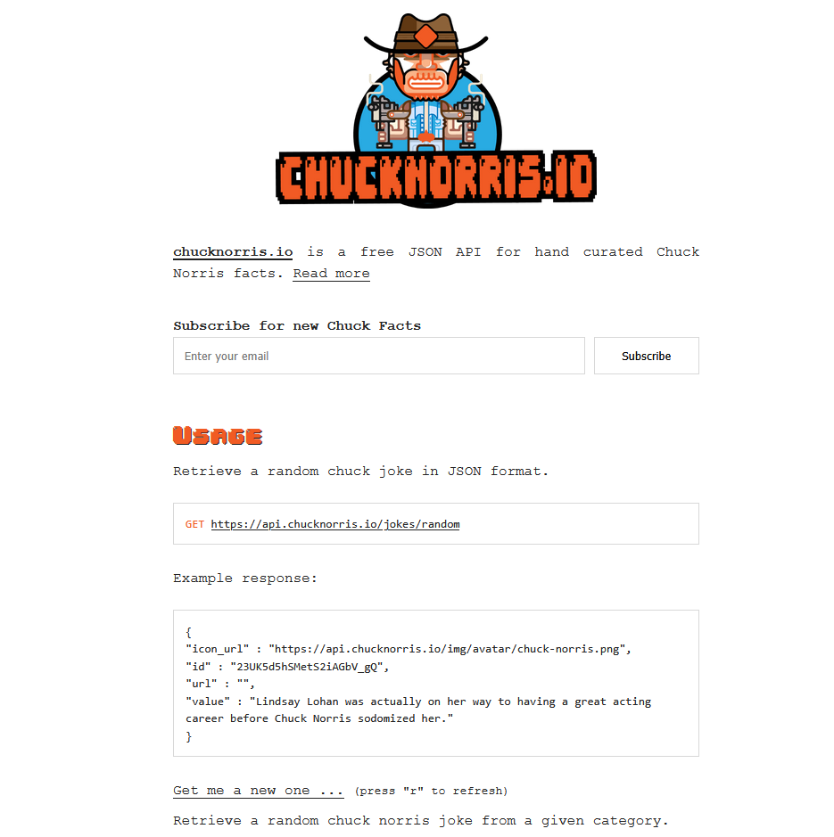 Chuck Norris Jokes API