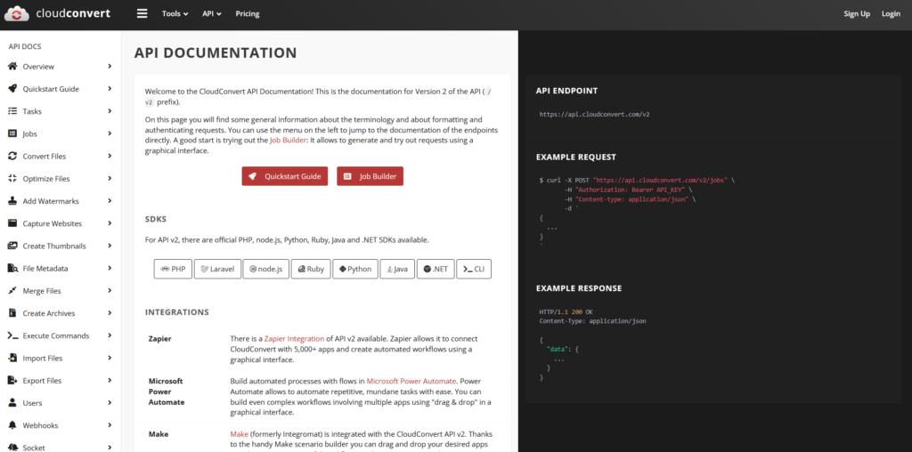 CloudConvert API