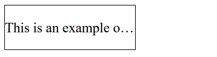 CSS text-overflow property