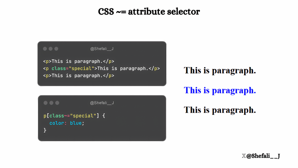 ~= Attribute Selector