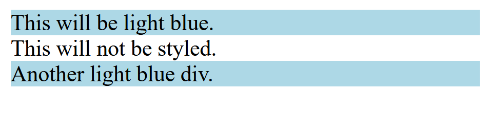 :not() CSS selector