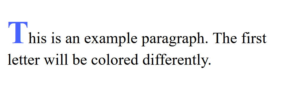 Change the Color of the First Letter