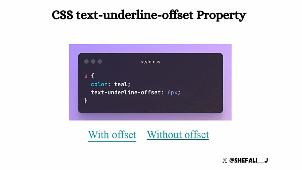 CSS text-underline-offset property