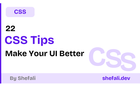 css tips to make your UI better