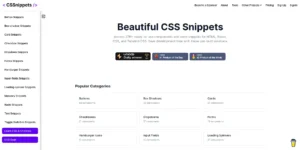 CSSnippets - Collection of UI Components