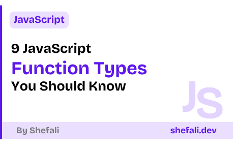 JavaScript Function Types