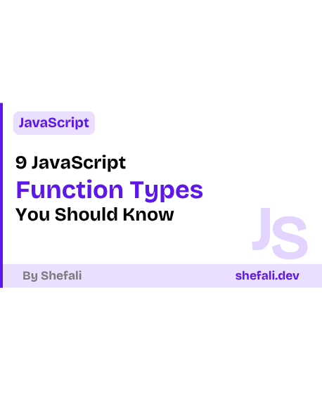 JavaScript Function Types