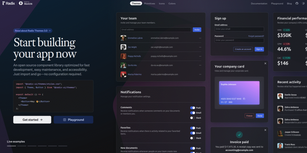 Radix UI - React Component Libraries