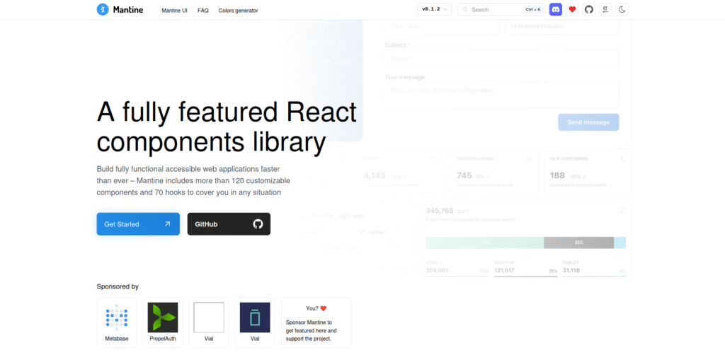 Mantine - React Component Libraries