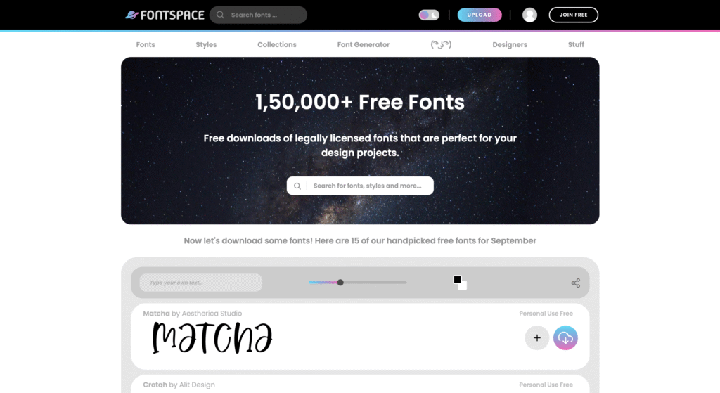 FontSpace - FREE Font Resources