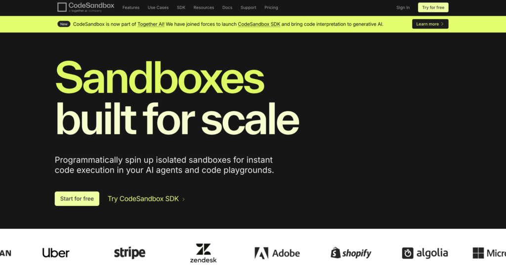 CodeSandbox - online development environment