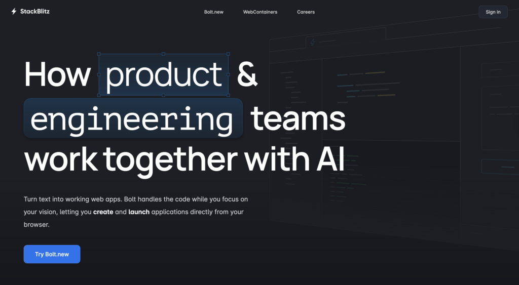 StackBlitz - Run full development environments inside your browser