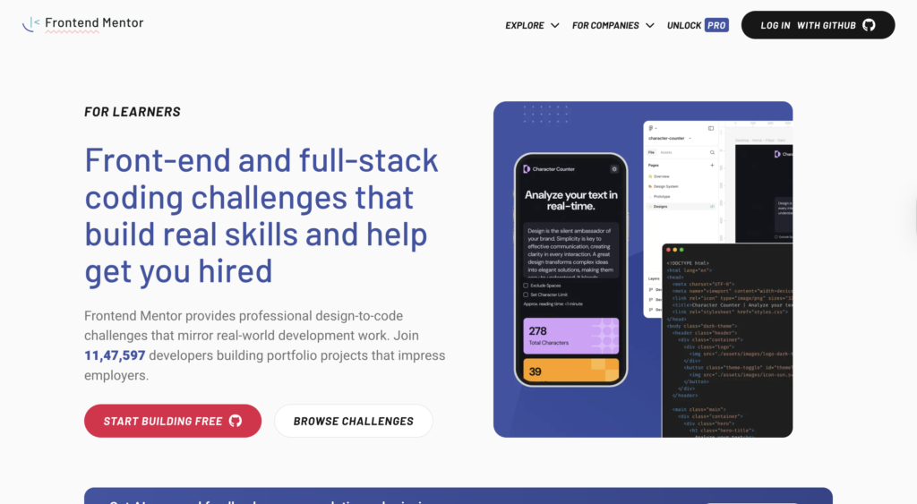 Frontend Mentor - UI design challenges