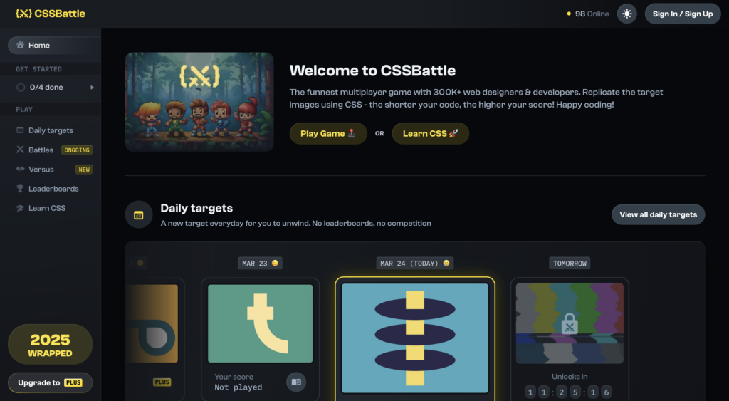 CSSBattle - A fun platform to recreate designs using CSS