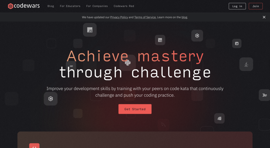 Codewars - Websites to Practice HTML CSS and JavaScript