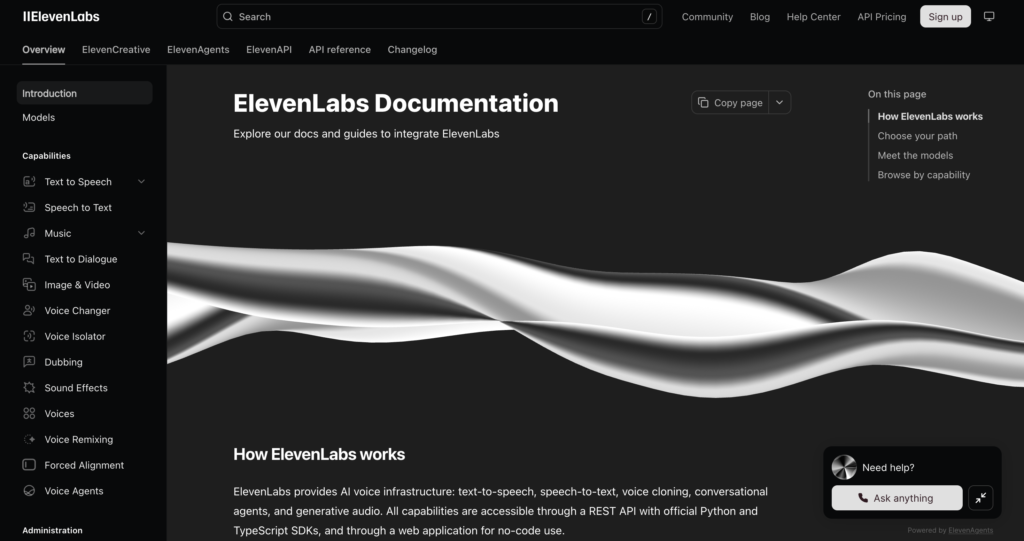 ElevenLabs API - AI APIs