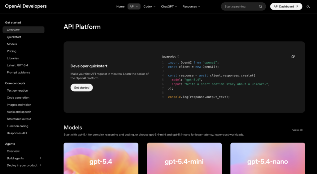 OpenAI API - AI APIs