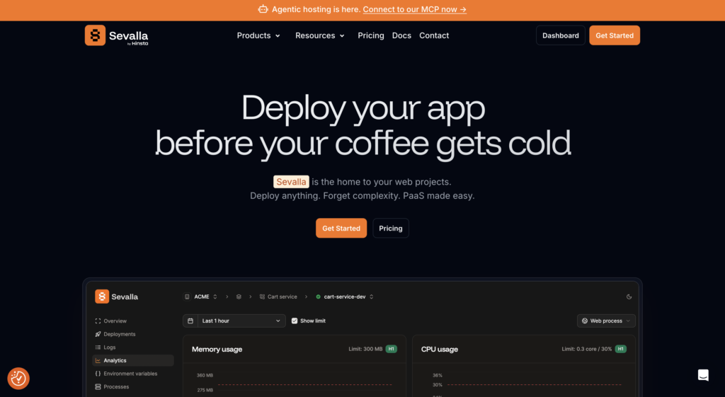 Sevalla - free hosting platforms