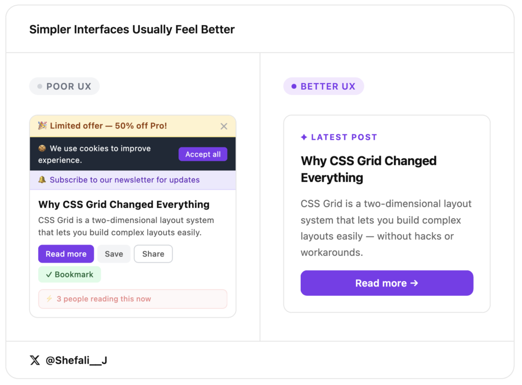 Simpler Interfaces Usually Feel Better - Why Some Websites Feel Better to Use