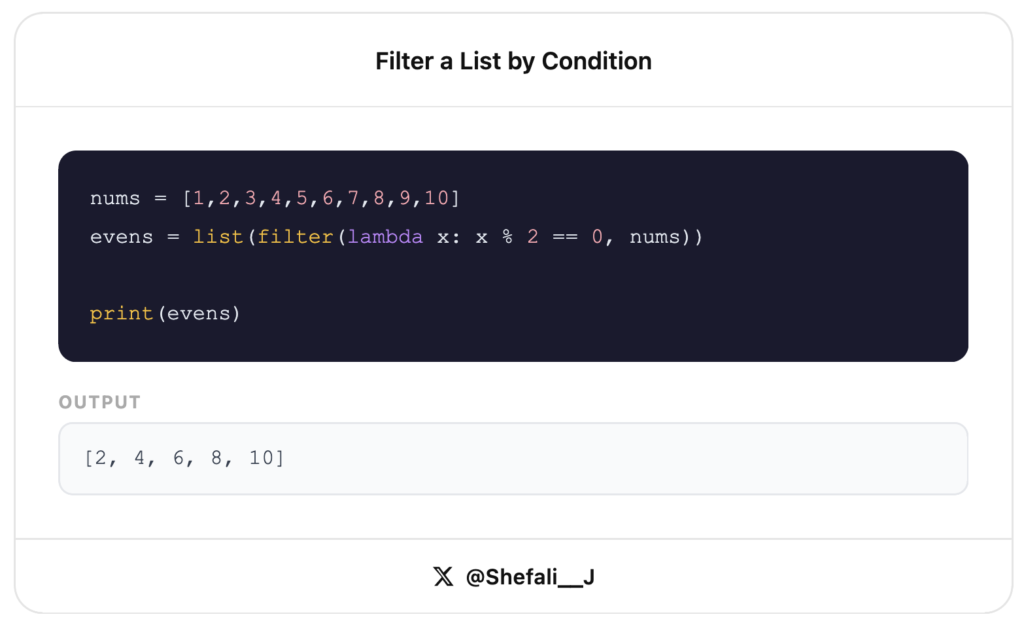 Filter a List by Condition