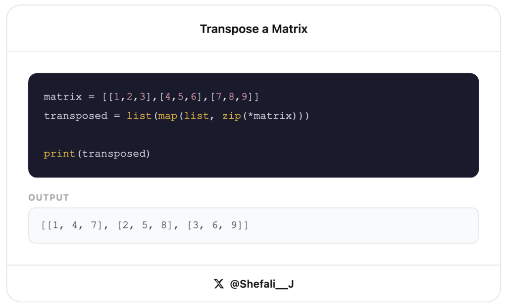 Transpose a Matrix