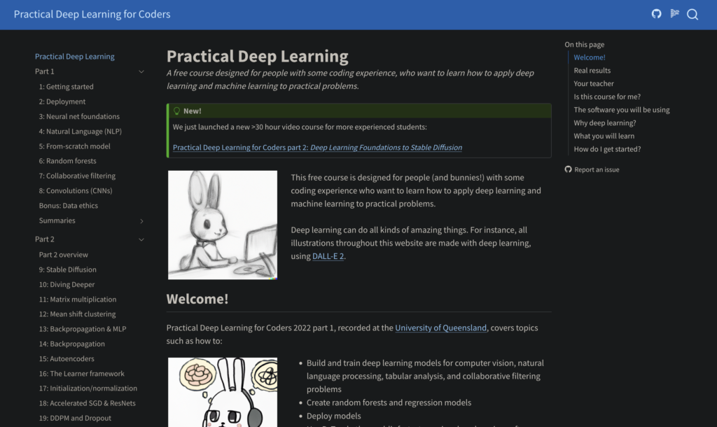 AI resources for developers - fast.ai